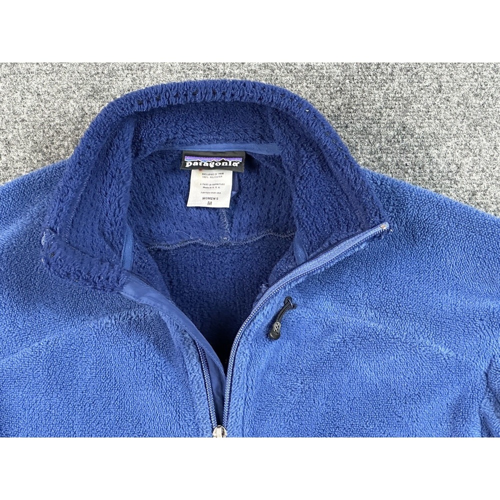 Patagonia R2 Polartec Jacket Womens Size Medium Blue Full Zip Fleece USA Vtg - Picture 2 of 10